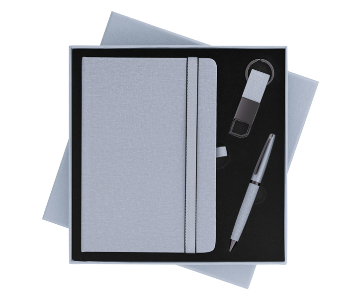  διαφημιστικό σημειωματάριο  κάλυμμα notebook με λαστιχο εκτύπωση λογοτύπου σε κουτι δώρου